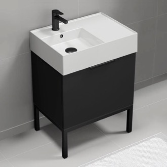 Bathroom Vanity Modern Small Black Bathroom Vanity, 24
